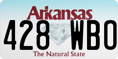 AR license plate 428WBO