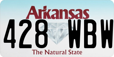 AR license plate 428WBW