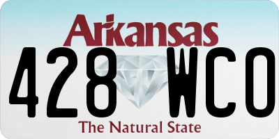 AR license plate 428WCO