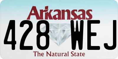 AR license plate 428WEJ