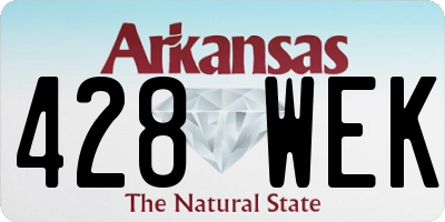 AR license plate 428WEK