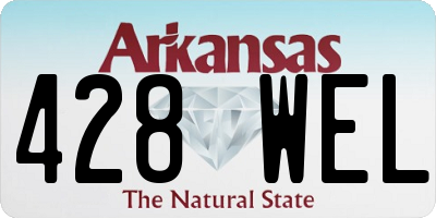 AR license plate 428WEL