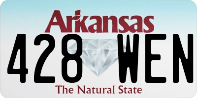 AR license plate 428WEN