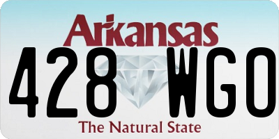 AR license plate 428WGO