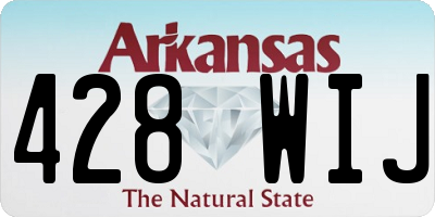 AR license plate 428WIJ