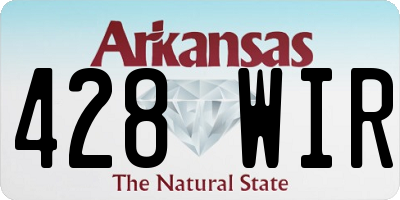 AR license plate 428WIR