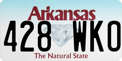 AR license plate 428WKO