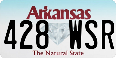 AR license plate 428WSR