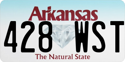 AR license plate 428WST