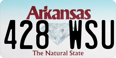 AR license plate 428WSU