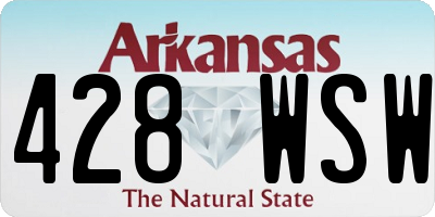 AR license plate 428WSW