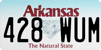 AR license plate 428WUM