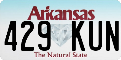 AR license plate 429KUN