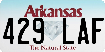 AR license plate 429LAF
