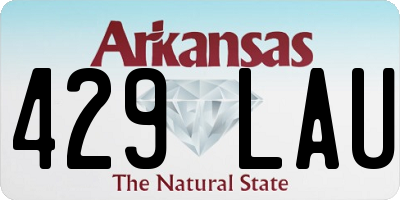 AR license plate 429LAU