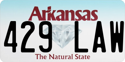 AR license plate 429LAW
