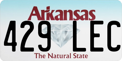 AR license plate 429LEC