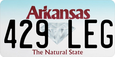 AR license plate 429LEG