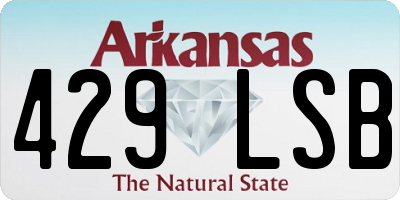 AR license plate 429LSB