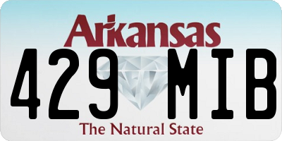 AR license plate 429MIB