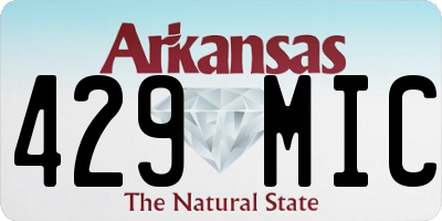 AR license plate 429MIC