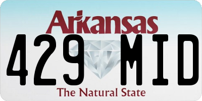 AR license plate 429MID