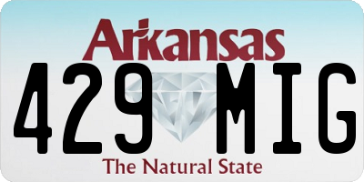 AR license plate 429MIG