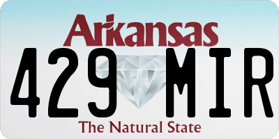 AR license plate 429MIR