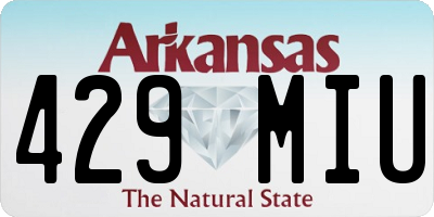 AR license plate 429MIU