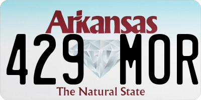 AR license plate 429MOR