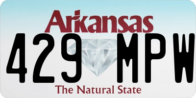 AR license plate 429MPW