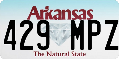 AR license plate 429MPZ