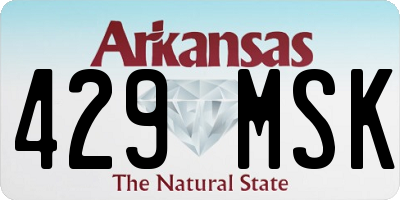 AR license plate 429MSK