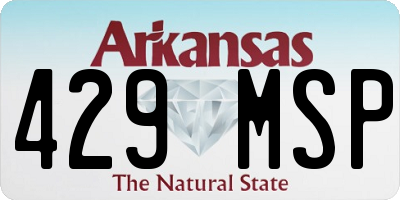 AR license plate 429MSP