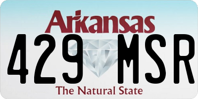 AR license plate 429MSR