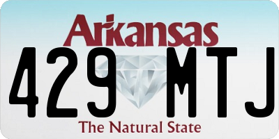 AR license plate 429MTJ