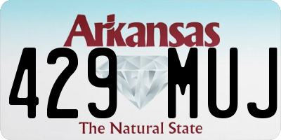 AR license plate 429MUJ