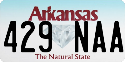 AR license plate 429NAA