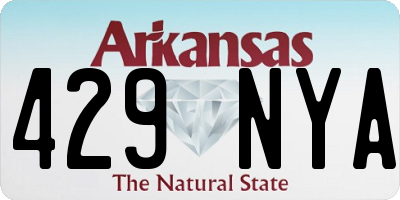 AR license plate 429NYA