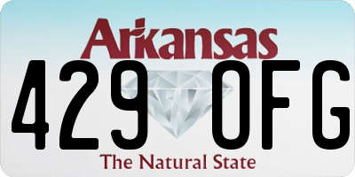 AR license plate 429OFG