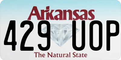 AR license plate 429UOP