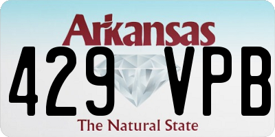 AR license plate 429VPB
