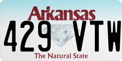 AR license plate 429VTW