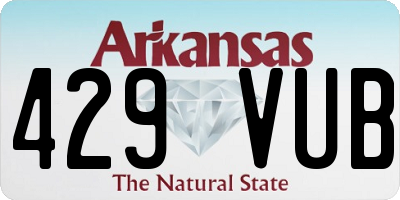AR license plate 429VUB