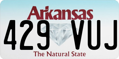 AR license plate 429VUJ