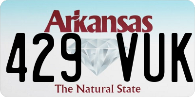 AR license plate 429VUK