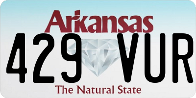 AR license plate 429VUR