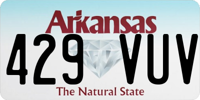 AR license plate 429VUV