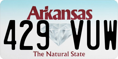 AR license plate 429VUW