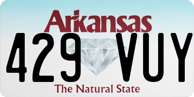 AR license plate 429VUY